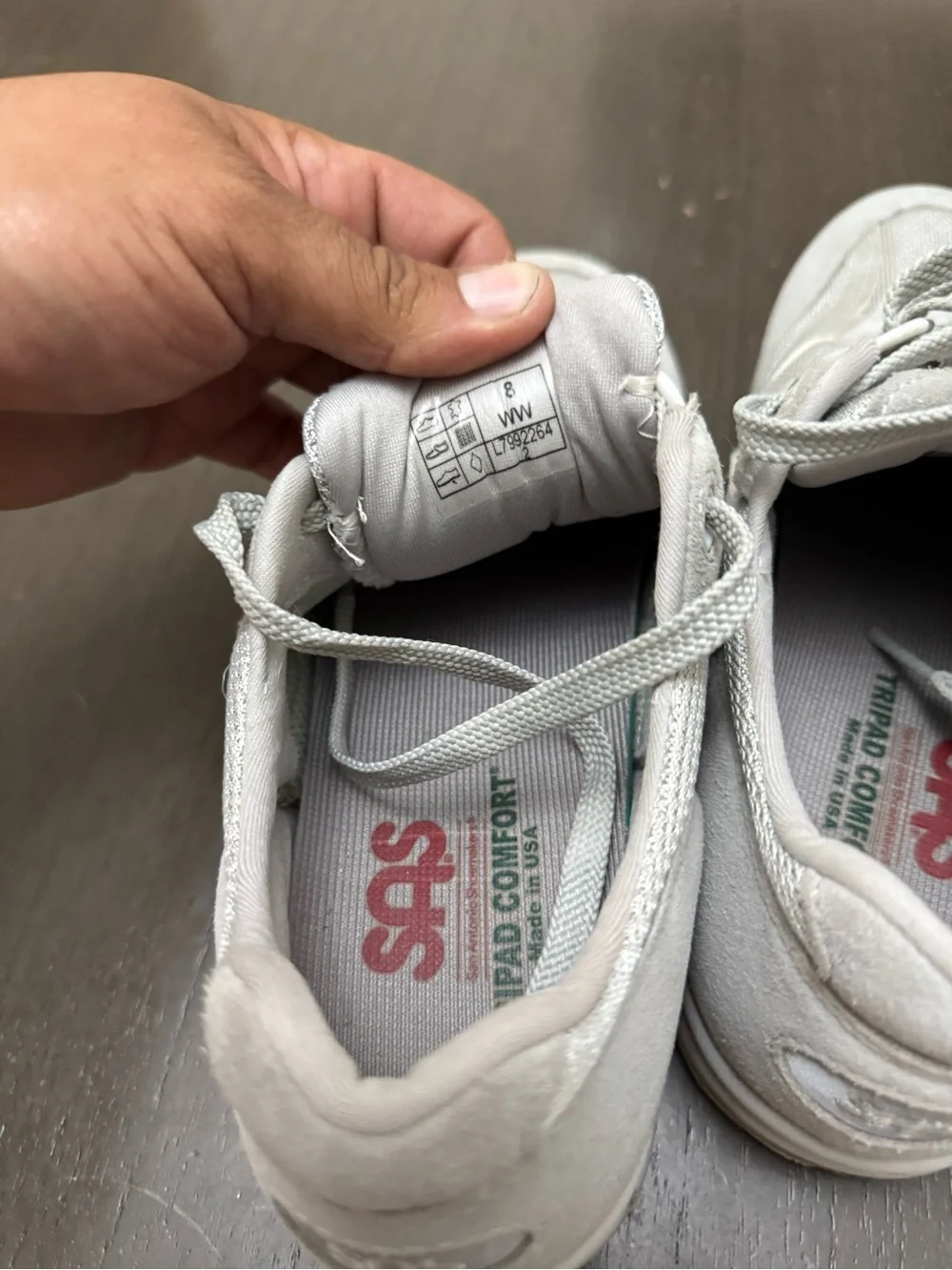SAS Kids Neutral Gray Lace-Up Sneakers